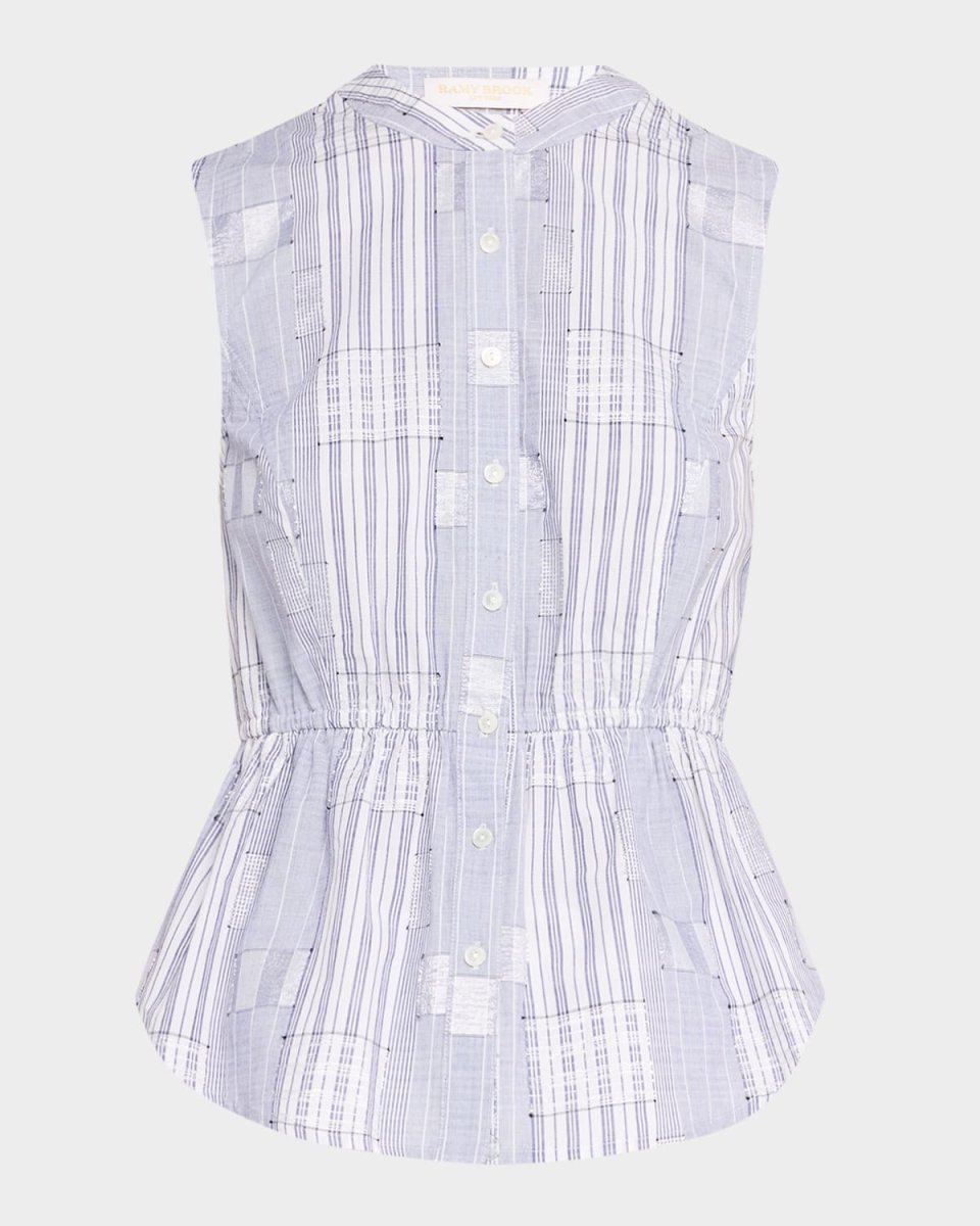 Keziah Sleeveless Mixed Media Top